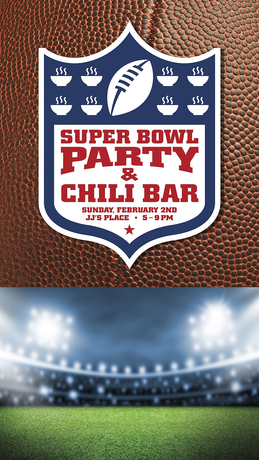 Superbowl Party with Chili Bar!