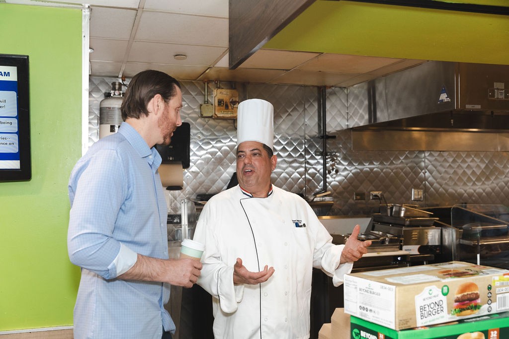 Chef Mike and Brown discuss product recipes Chef Mike and Brown discuss product recipes