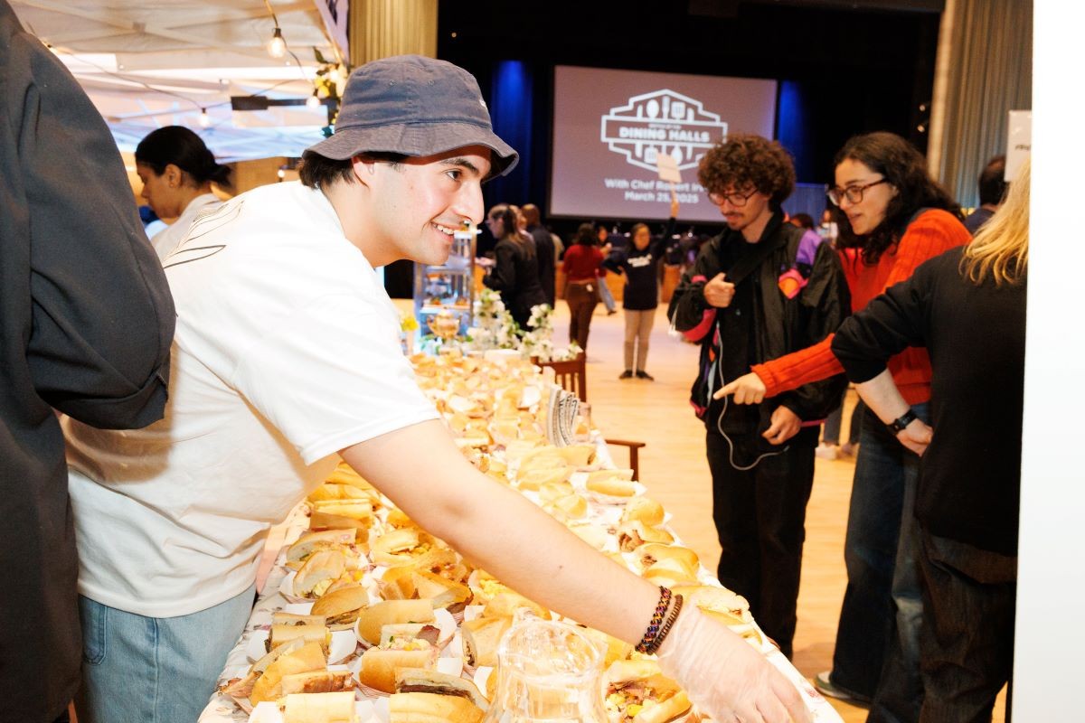 Lucas working at the event