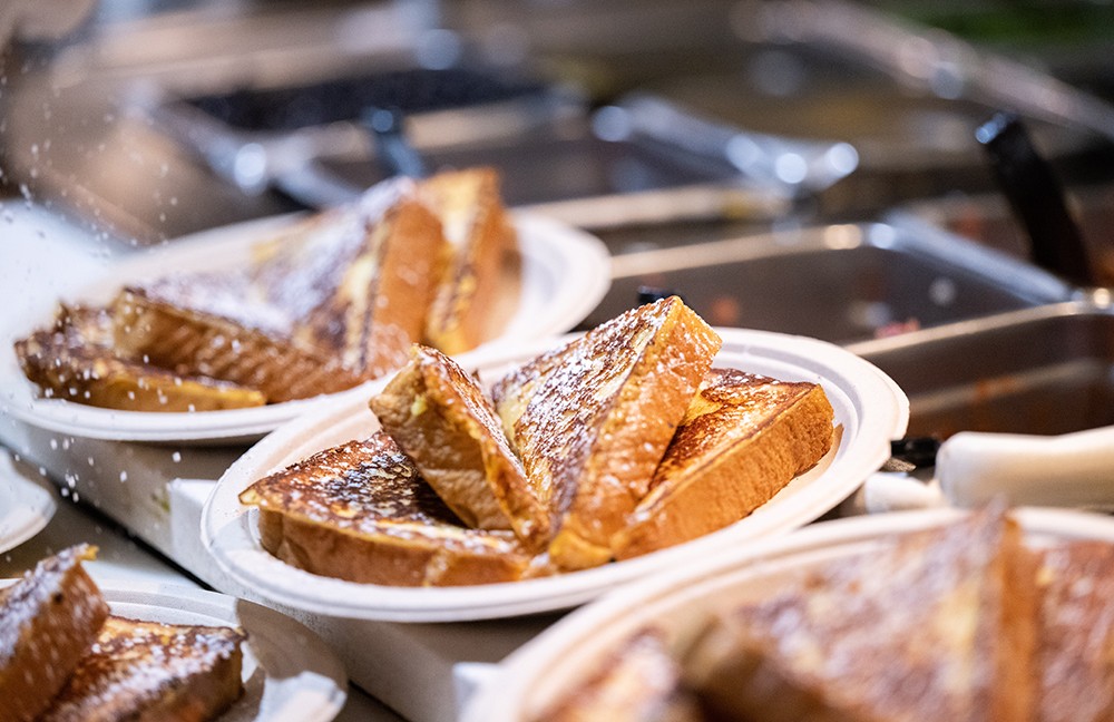 Holiday brinner is totally a thing. JJ's served egg nog French toast and it was heavenly. French toast