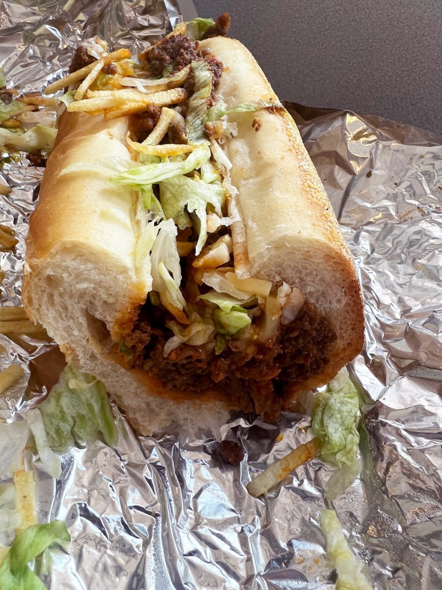 The Luna Frita sub - ain't she a beaut? The luna frita sub