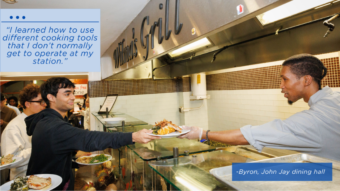 Staff member with quote