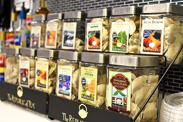 Republic of Tea containers with various flavors