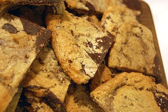 Close up of chocolate chip cookies by Jacques Torres