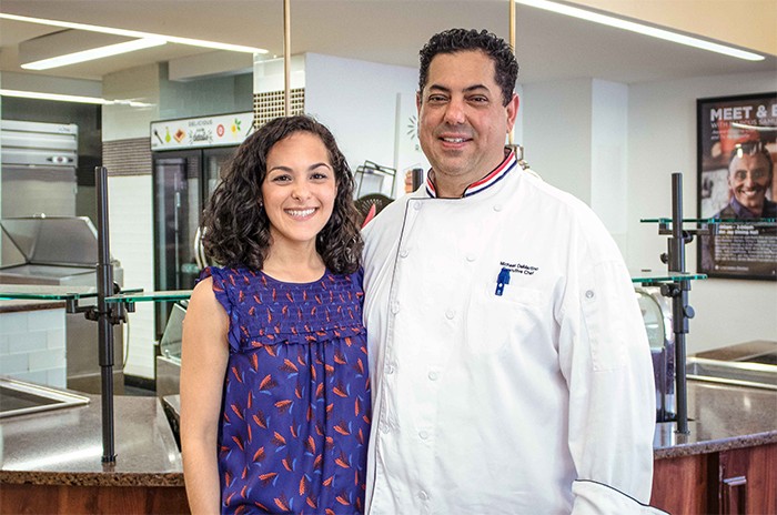 Our Registered Dietitian, Bianca Tamburello, and Executive Chef, Mike DeMartino. Chef Mike and Bianca, our registered dietitian.