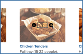 Select items to order