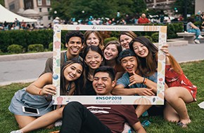 photo of a group of students during orientation