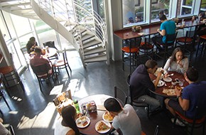Ferris Booth Commons Dining Hall aerial view