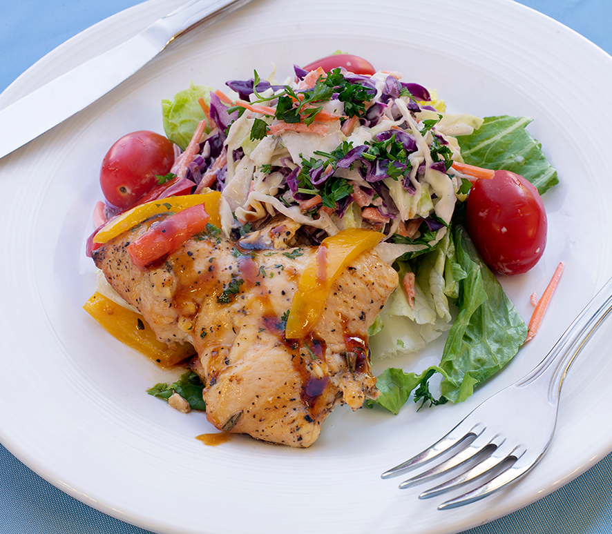 Roasted chicken with vegetables