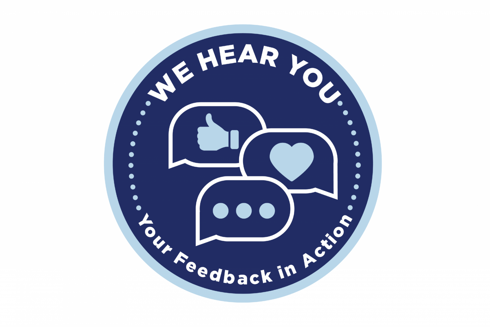 We hear you - your feedback in action logo