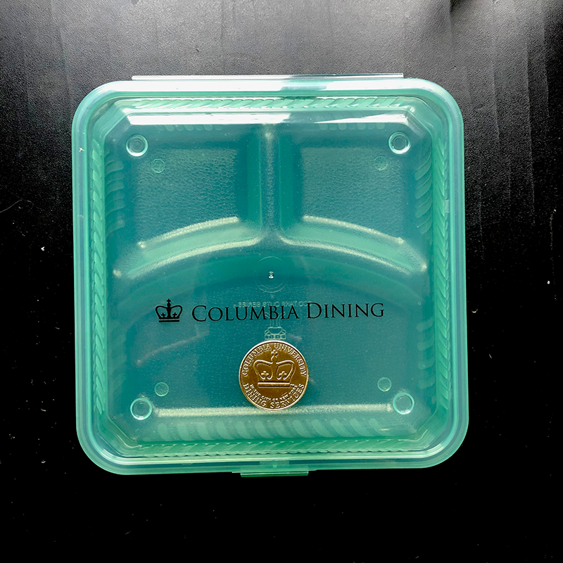 The eco-container with the dining token