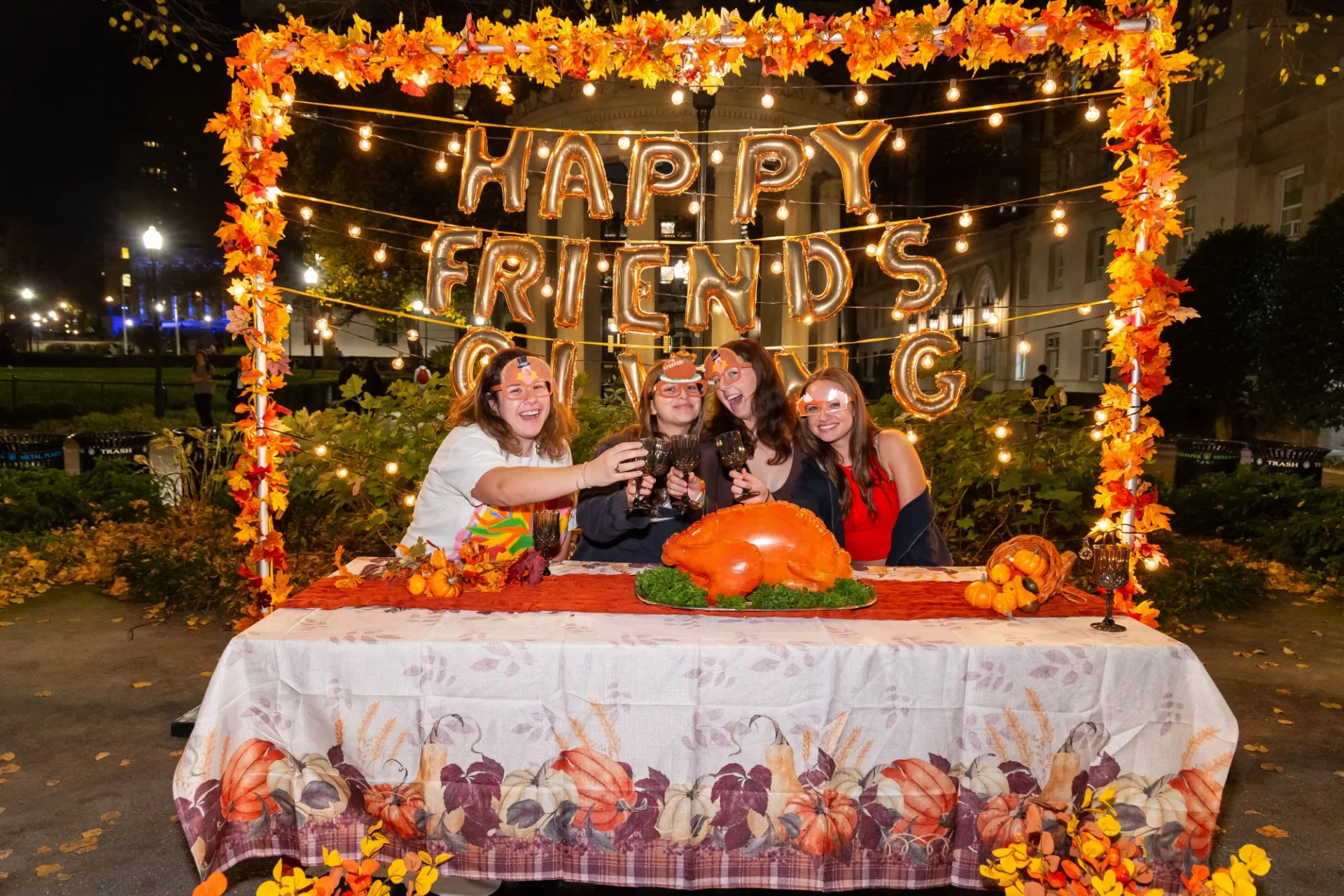 students at the photo booth