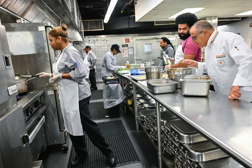 Culinary team at work in the kitchen