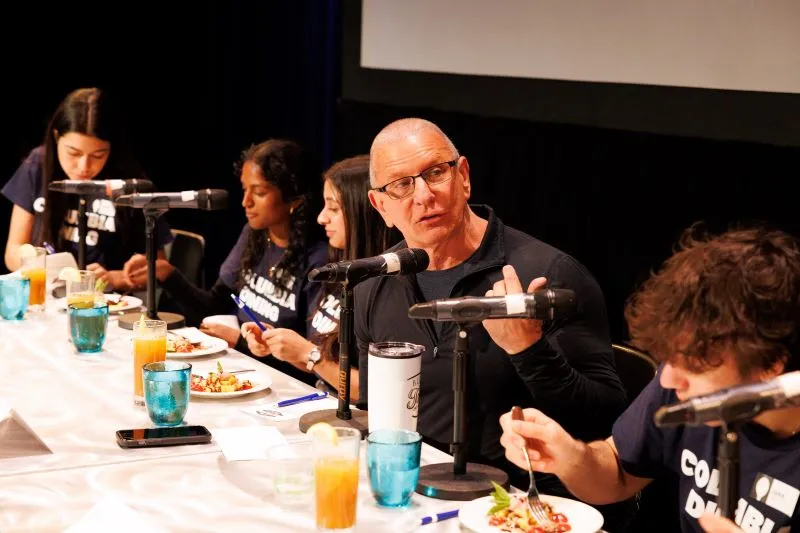Chef Irvine offers commentary on the dish