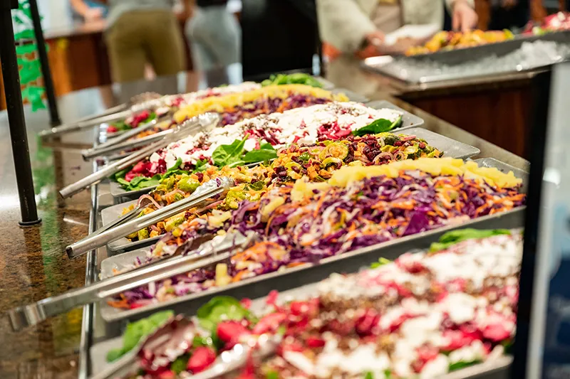 Trays of salad