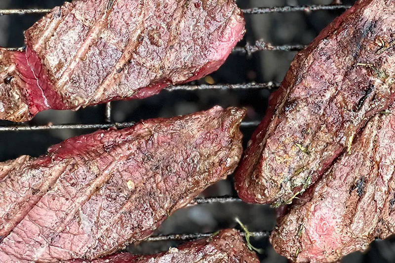 Steak on the grill