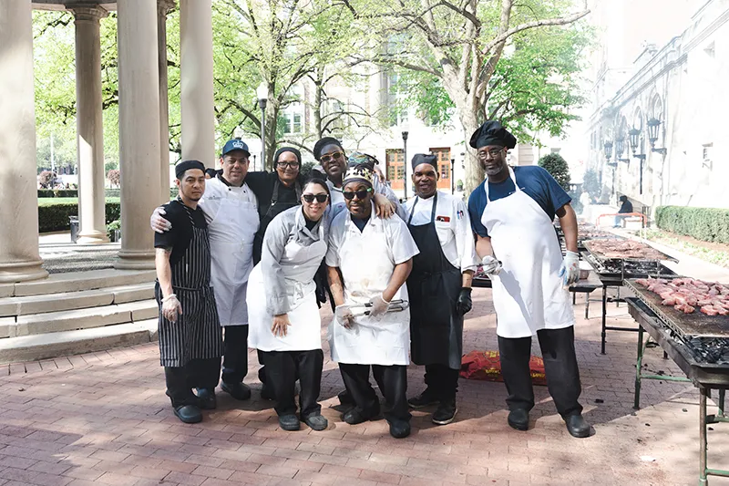 Staff at the grill