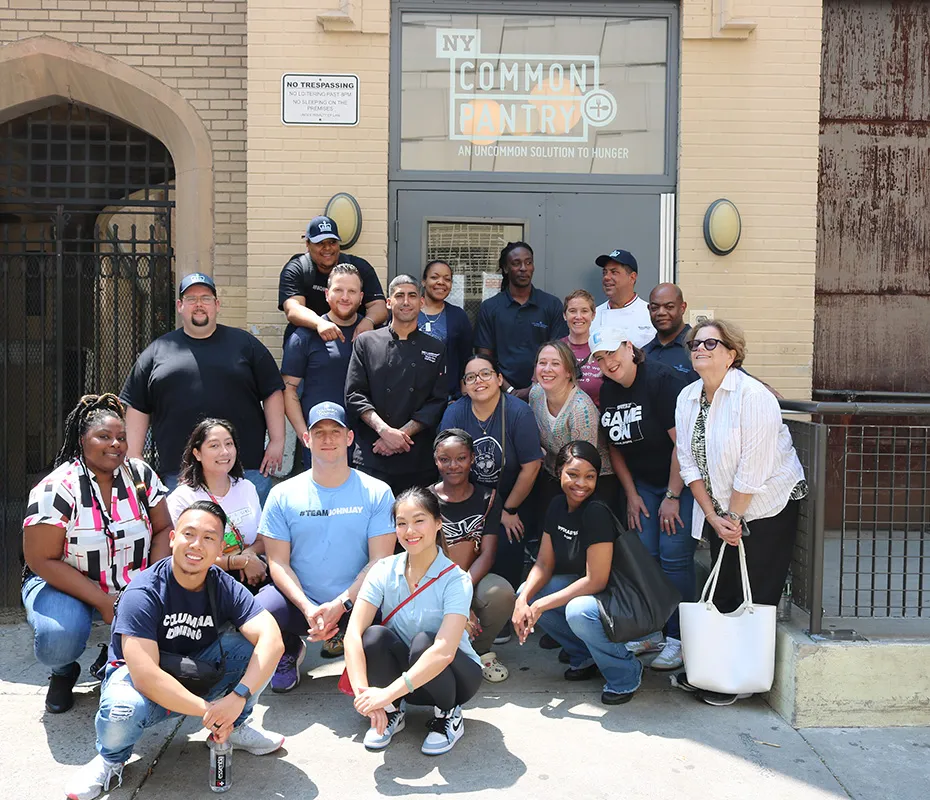 The Columbia Dining staff outside the NY Common Pantry