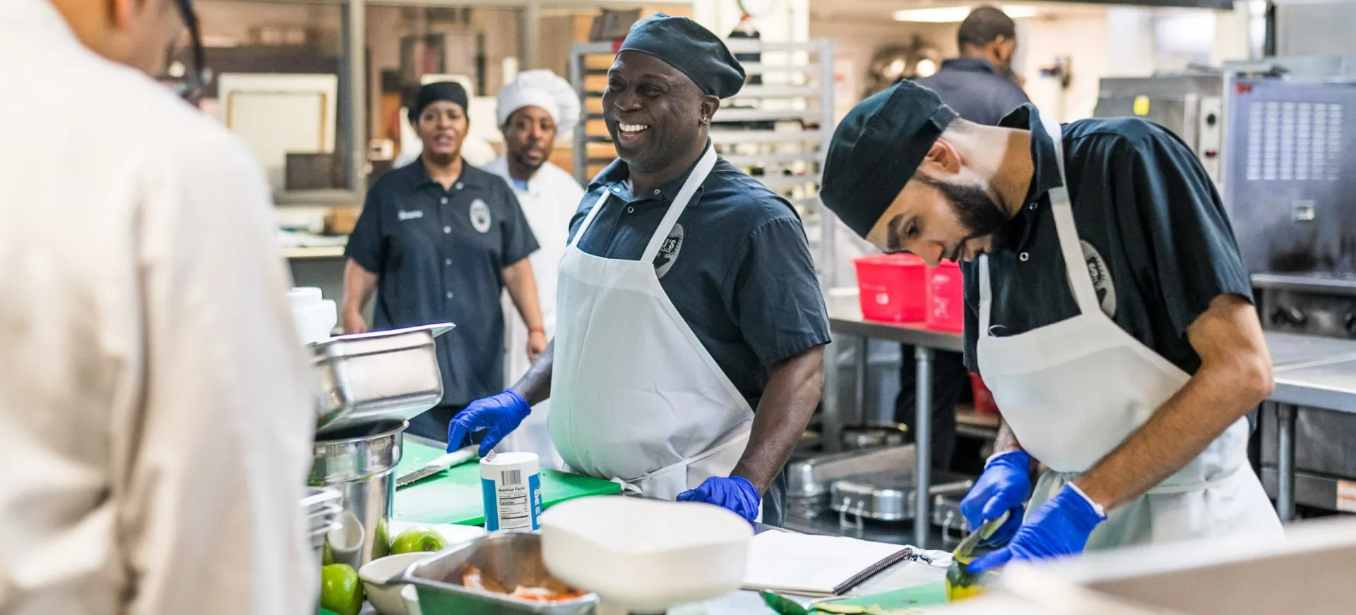 team working in the kitchen