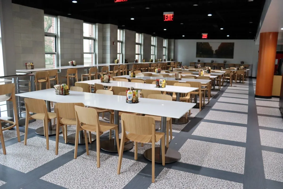 upper level seating area