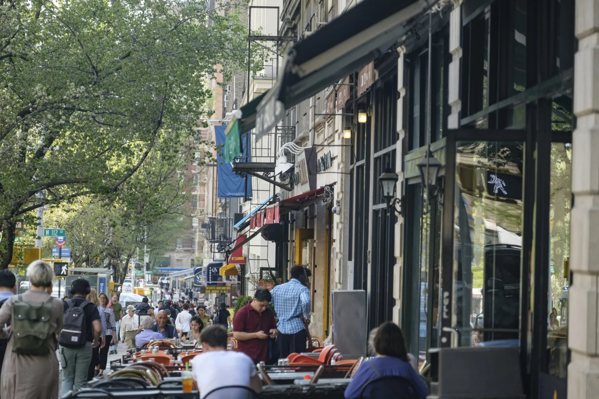 Restaurants and businesses along Broadway