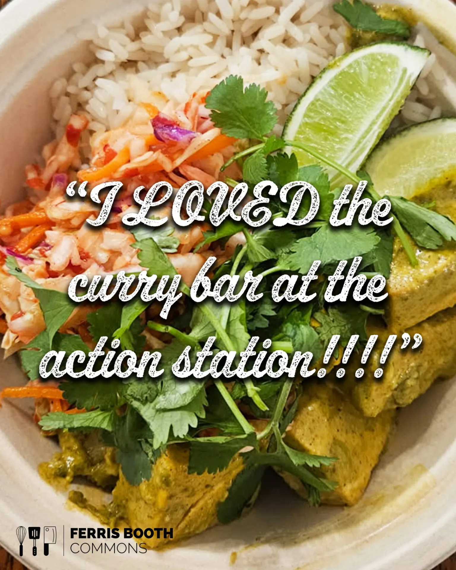 loved the curry bar at the action station